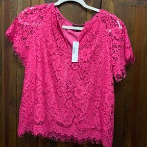 JCrew Short Sleeve Lace Top